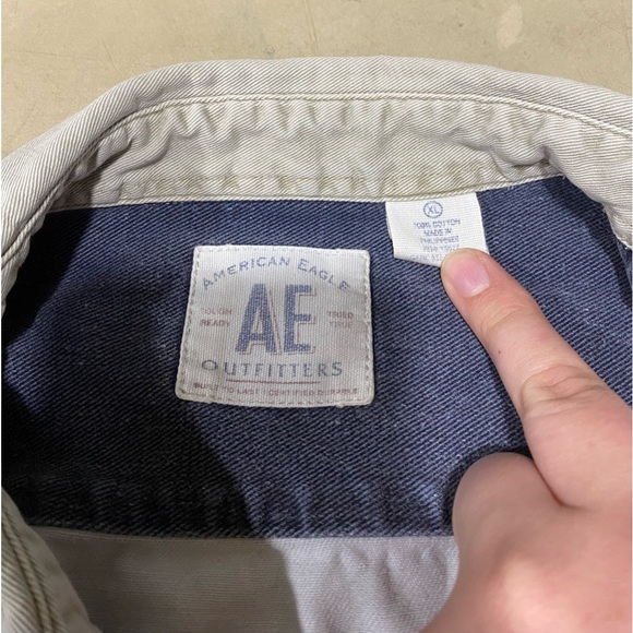 American Eagle button up, blue - Picture 2 of 3